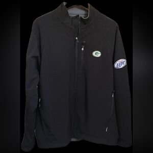 Landway Green Bay Packers/Miller Lite Mens Black XL Soft Shell Jacket